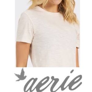 Aeri Crewneck Cropped Woven Knit Cotton Neutral Cream Ivory Beige Size XX Small